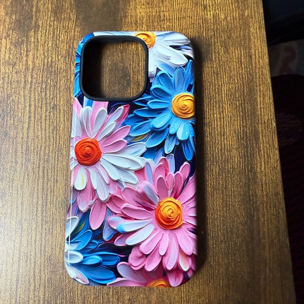 String berry iPhone 16P floral Phone Case - Pink, Blue, White
